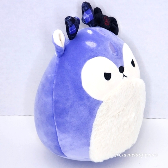 BINOCHE 🦌 FTM Blue & White Fur Belly Girly Goth Squad Original Squishmallow NWT - Picture 6 of 8